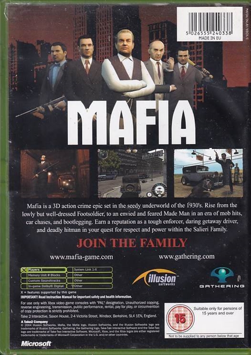 Mafia - XBOX (B Grade) (Genbrug)